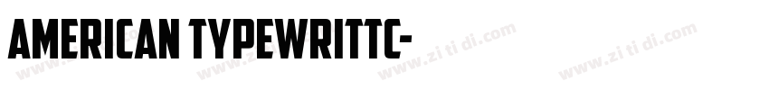 American Typewrittc字体转换